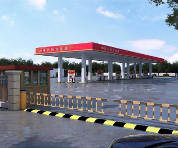 Modern Gas Station-ID:874186045