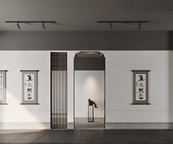 New Chinese Style A Living Room-ID:982363941