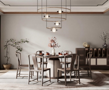 New Chinese Style Dining Room-ID:955424074