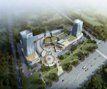 Modern Architectural Bird's-eye View Planning-ID:480020026