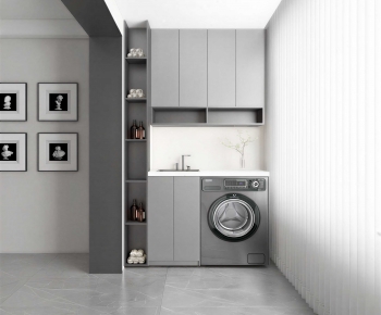 Modern Balcony Laundry Room-ID:962243081