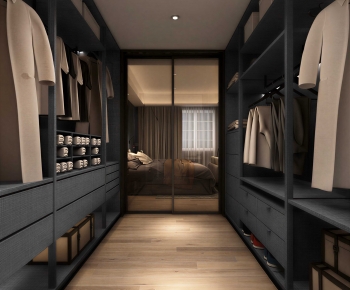 Modern Clothes Storage Area-ID:213499164