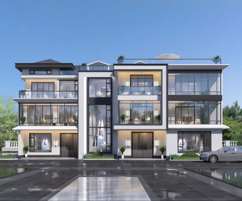 New Chinese Style Double Townhouse-ID:348387004