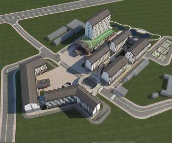 Modern Architectural Bird's-eye View Planning-ID:701405059