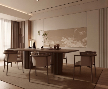 New Chinese Style Dining Room-ID:388242968