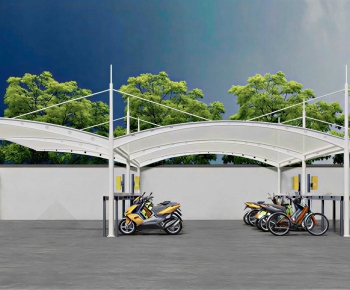 Modern Outdoor Parking Lot-ID:573431026