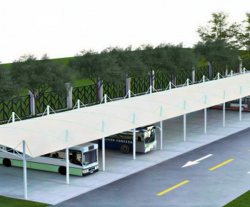 Modern Outdoor Parking Lot-ID:460262068