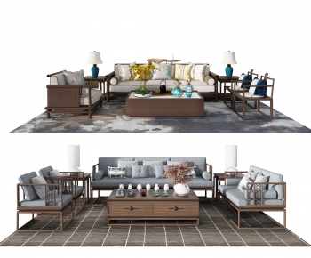 New Chinese Style Sofa Combination-ID:166931276