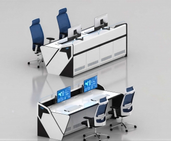 Modern Office Desk And Chair-ID:195934062