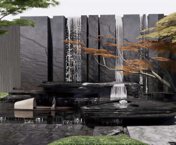 Modern Rockery Waterscape-ID:402534014