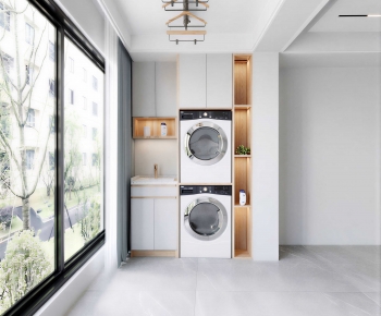 Modern Balcony Laundry Room-ID:265403997