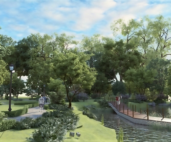 Modern Park Landscape-ID:394907003