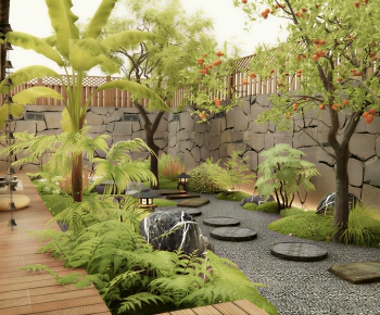 Japanese Style Courtyard/landscape-ID:413286925