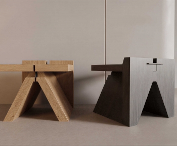 Wabi-sabi Style Stool-ID:733253964