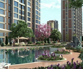 Modern Park Landscape-ID:421072013