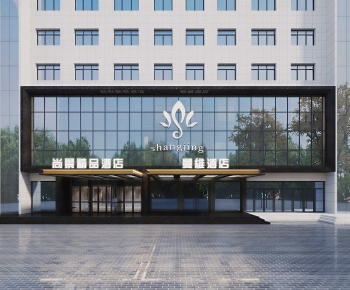 New Chinese Style Facade Element-ID:641211034