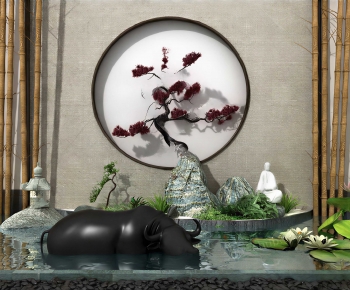 New Chinese Style Rockery Waterscape-ID:436145074