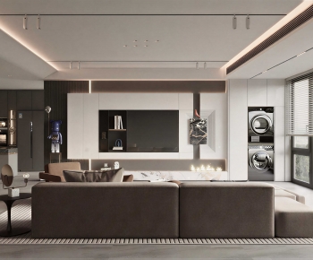 Modern A Living Room-ID:474920997