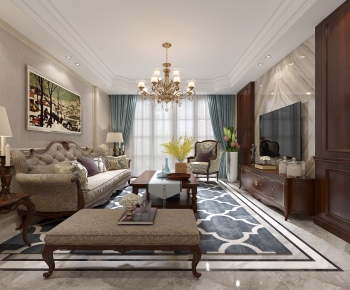European Style A Living Room-ID:494545947