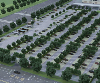Modern Outdoor Parking Lot-ID:606213096