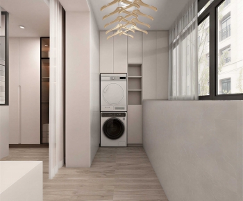 Modern Balcony Laundry Room-ID:180258045