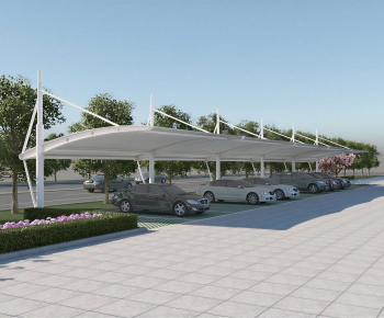 Modern Outdoor Parking Lot-ID:285629994