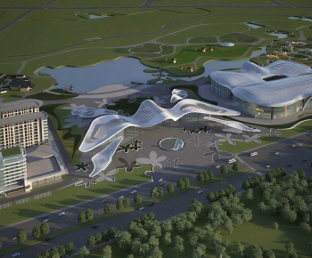 Modern Architectural Bird's-eye View Planning-ID:400593042