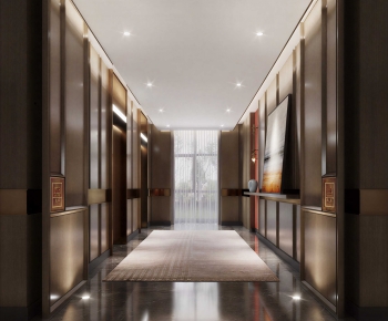 New Chinese Style Corridor Elevator Hall-ID:905658968