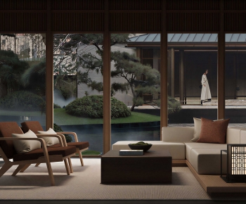 New Chinese Style A Living Room-ID:205743073