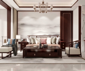 New Chinese Style A Living Room-ID:179748068