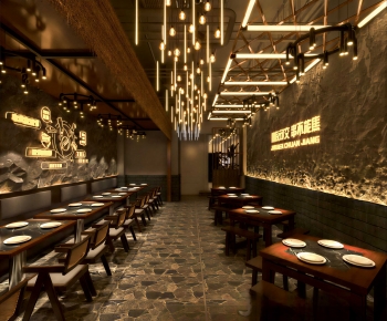 Industrial Style Barbecue Restaurant-ID:553962958