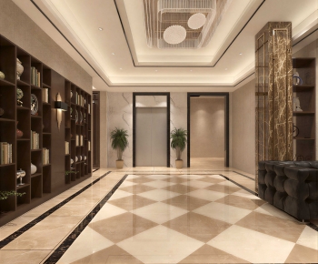 Modern Corridor Elevator Hall-ID:172496086