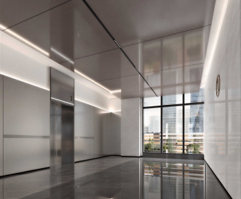 Modern Office Elevator Hall-ID:983510971