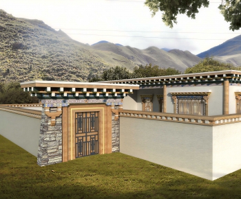 New Chinese Style Building Appearance-ID:644897946