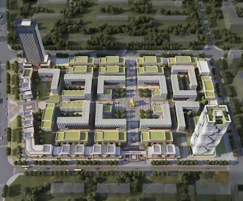 Modern Architectural Bird's-eye View Planning-ID:671777012