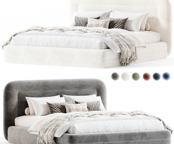 Modern Double Bed-ID:971388853