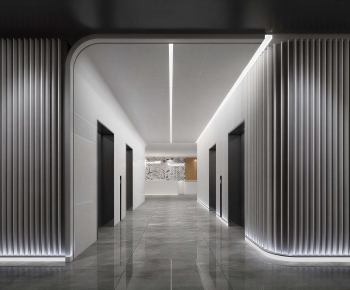 Modern Office Elevator Hall-ID:757095102
