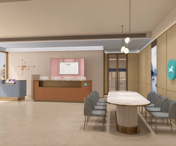 Modern Office Reception Desk-ID:345324049