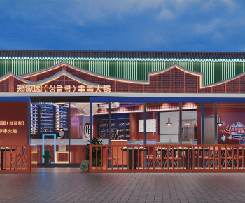 New Chinese Style Facade Element-ID:154020079