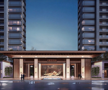 Modern Facade Element-ID:710666898