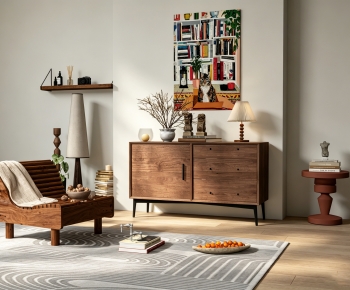 Wabi-sabi Style Side Cabinet-ID:991770982