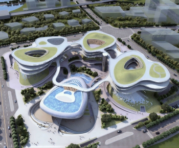 Modern Architectural Bird's-eye View Planning-ID:407895094