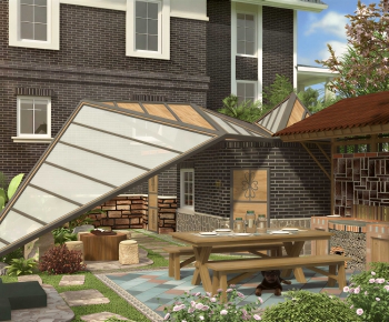 Modern Courtyard/landscape-ID:771620373