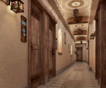 Retro Style Corridor-ID:267462024
