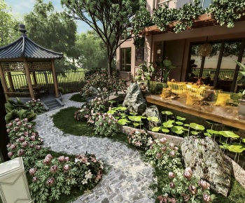 New Chinese Style Courtyard/landscape-ID:867777119