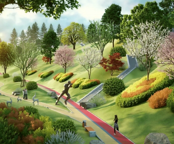Modern Park Landscape-ID:468745955