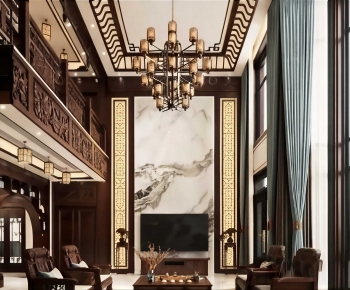 Chinese Style A Living Room-ID:954198833