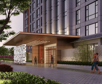 Modern Facade Element-ID:108690399