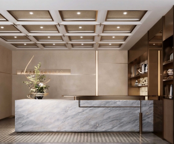 Modern Office Reception Desk-ID:555705078