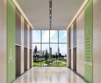 Modern Office Elevator Hall-ID:709391125